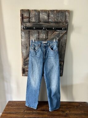 Women's Levi's Ribcage Straight Ankle Stone Wash Jeans